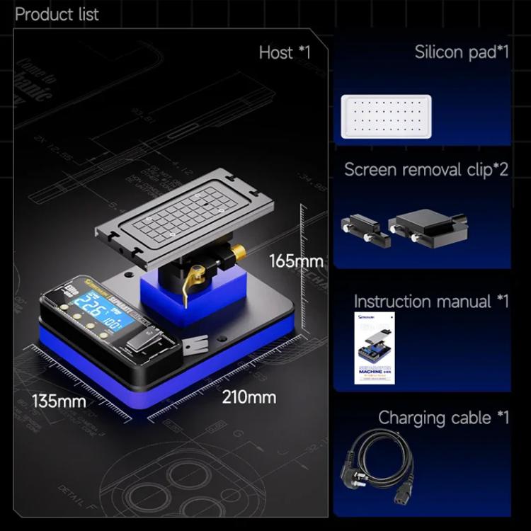 Mechanic Elite One 360 Rotating Screen Separate Machine Built-in Vacuum Pump, US Plug, EU Plug, UK Plug
