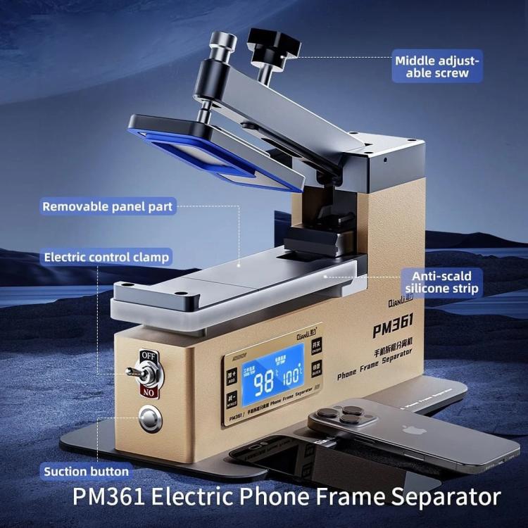 Qianli PM361 Electric Mobile Phone Disassembly Frame Back Cover Separator, EU Plug, US Plug, UK Plug