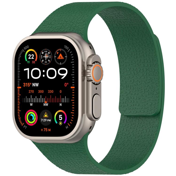 xDfind Litchi Texture Magnetic Silicone Watch Band, For Apple Watch 42 / 44 / 45 / 46 / 49mm, For Apple Watch 38 / 40 / 41 / S10 42mm