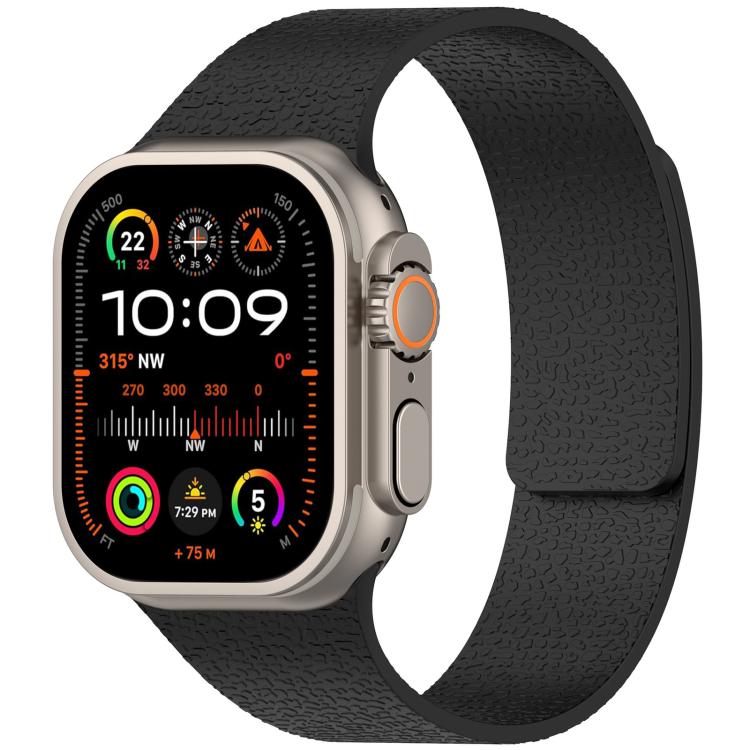 xDfind Litchi Texture Magnetic Silicone Watch Band, For Apple Watch 42 / 44 / 45 / 46 / 49mm, For Apple Watch 38 / 40 / 41 / S10 42mm