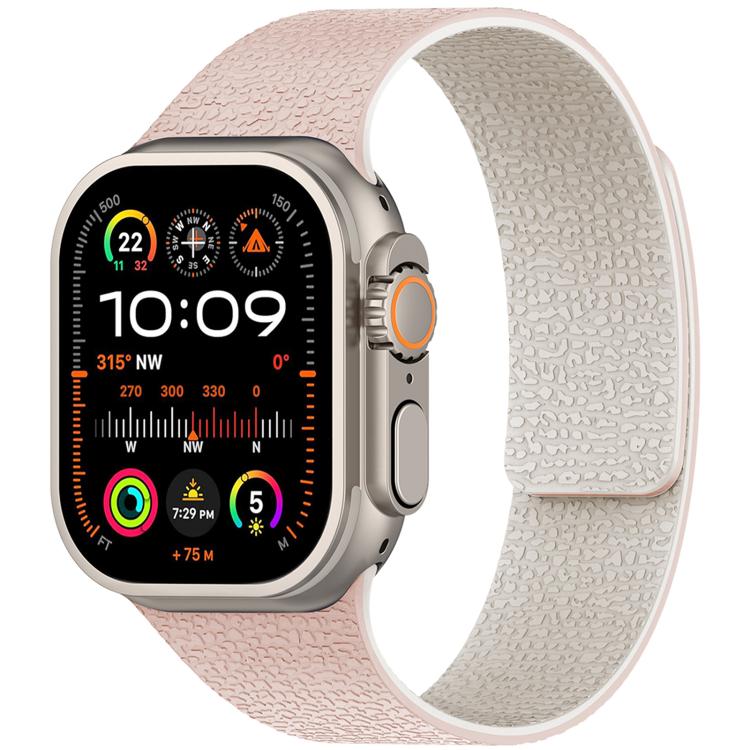 xDfind Litchi Texture Magnetic Silicone Watch Band, For Apple Watch 42 / 44 / 45 / 46 / 49mm, For Apple Watch 38 / 40 / 41 / S10 42mm