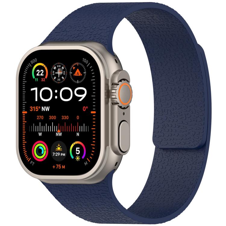 xDfind Litchi Texture Magnetic Silicone Watch Band, For Apple Watch 42 / 44 / 45 / 46 / 49mm, For Apple Watch 38 / 40 / 41 / S10 42mm