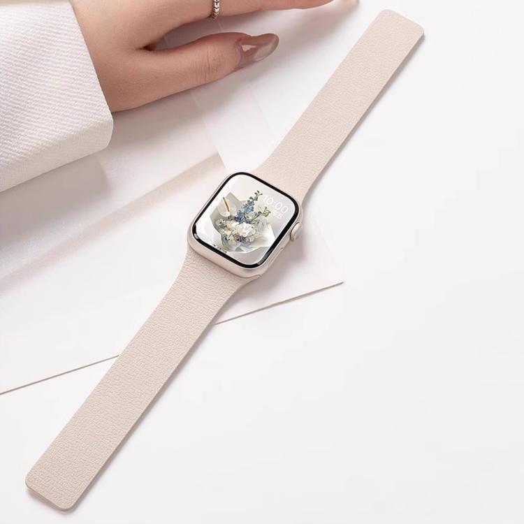 xDfind Litchi Texture Magnetic Silicone Watch Band, For Apple Watch 42 / 44 / 45 / 46 / 49mm, For Apple Watch 38 / 40 / 41 / S10 42mm