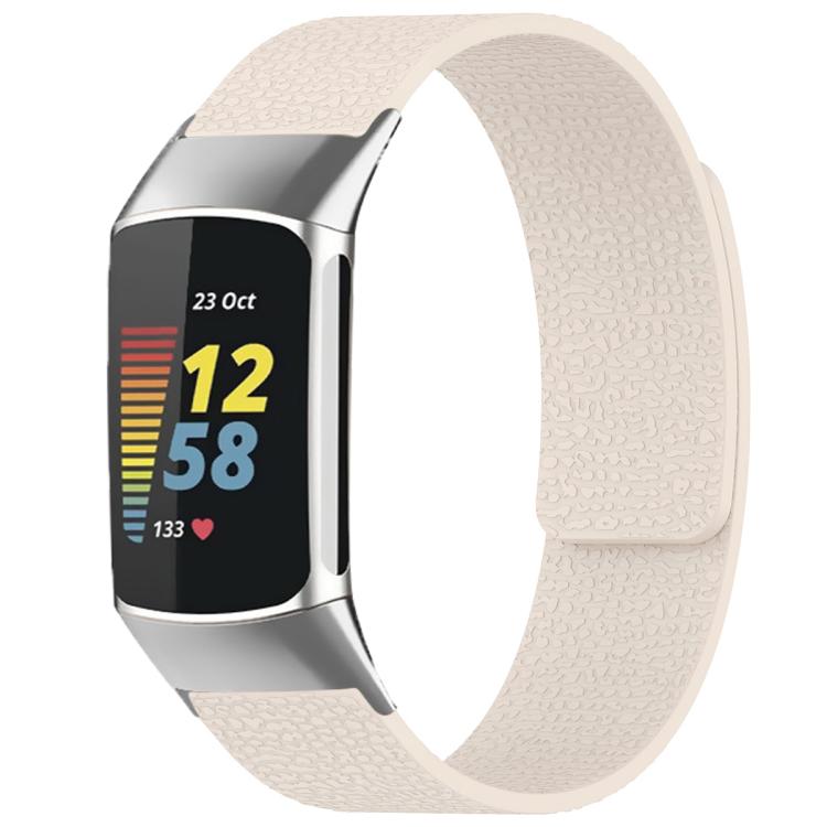 xDfind Litchi Texture Magnetic Silicone Watch Band, For Fitbit Charge 5 / Charge 6, For Fitbit Versa 4/Versa3/Sense2/Sense, For Fitbit Inspire 2 / Ace 3, For Fitbit Charge 4 / Charge 3