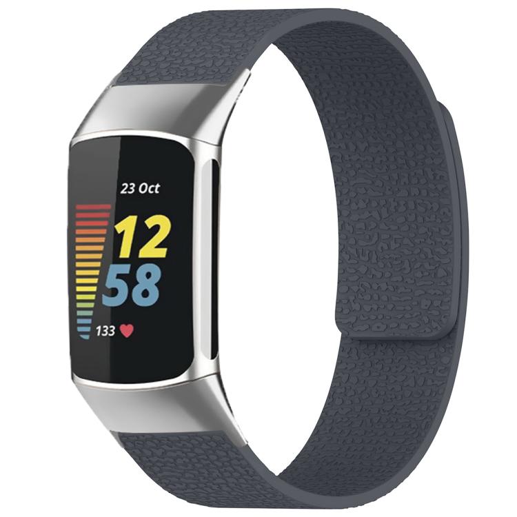 xDfind Litchi Texture Magnetic Silicone Watch Band, For Fitbit Charge 5 / Charge 6, For Fitbit Versa 4/Versa3/Sense2/Sense, For Fitbit Inspire 2 / Ace 3, For Fitbit Charge 4 / Charge 3