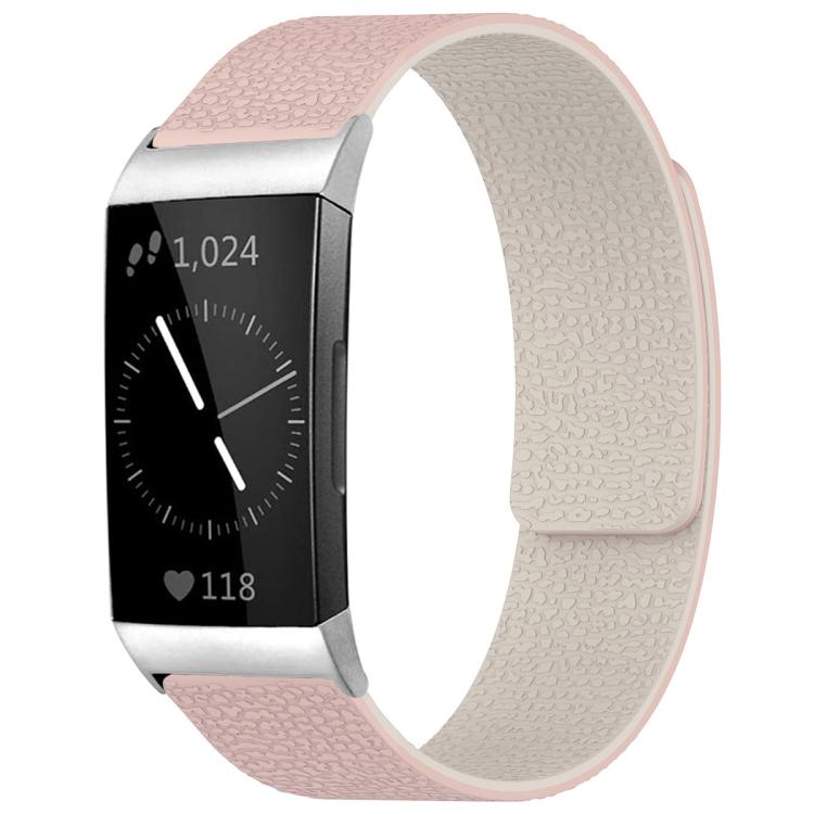 xDfind Litchi Texture Magnetic Silicone Watch Band, For Fitbit Charge 5 / Charge 6, For Fitbit Versa 4/Versa3/Sense2/Sense, For Fitbit Inspire 2 / Ace 3, For Fitbit Charge 4 / Charge 3