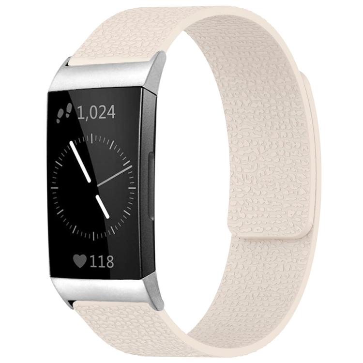 xDfind Litchi Texture Magnetic Silicone Watch Band, For Fitbit Charge 5 / Charge 6, For Fitbit Versa 4/Versa3/Sense2/Sense, For Fitbit Inspire 2 / Ace 3, For Fitbit Charge 4 / Charge 3
