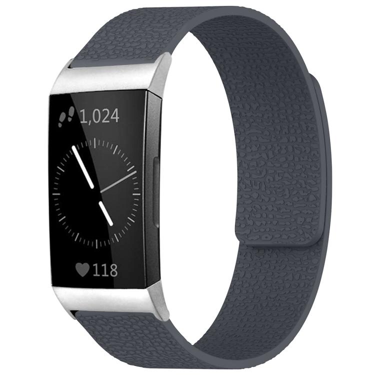 xDfind Litchi Texture Magnetic Silicone Watch Band, For Fitbit Charge 5 / Charge 6, For Fitbit Versa 4/Versa3/Sense2/Sense, For Fitbit Inspire 2 / Ace 3, For Fitbit Charge 4 / Charge 3