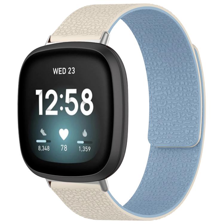 xDfind Litchi Texture Magnetic Silicone Watch Band, For Fitbit Charge 5 / Charge 6, For Fitbit Versa 4/Versa3/Sense2/Sense, For Fitbit Inspire 2 / Ace 3, For Fitbit Charge 4 / Charge 3