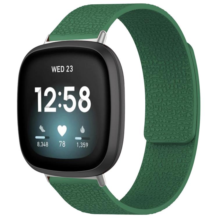 xDfind Litchi Texture Magnetic Silicone Watch Band, For Fitbit Charge 5 / Charge 6, For Fitbit Versa 4/Versa3/Sense2/Sense, For Fitbit Inspire 2 / Ace 3, For Fitbit Charge 4 / Charge 3