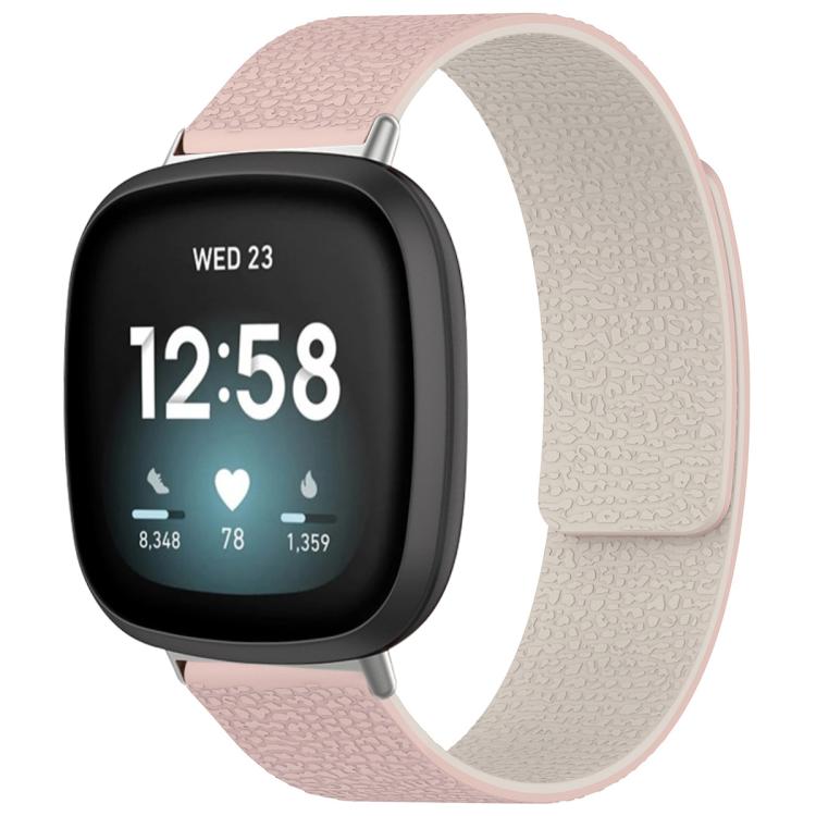 xDfind Litchi Texture Magnetic Silicone Watch Band, For Fitbit Charge 5 / Charge 6, For Fitbit Versa 4/Versa3/Sense2/Sense, For Fitbit Inspire 2 / Ace 3, For Fitbit Charge 4 / Charge 3