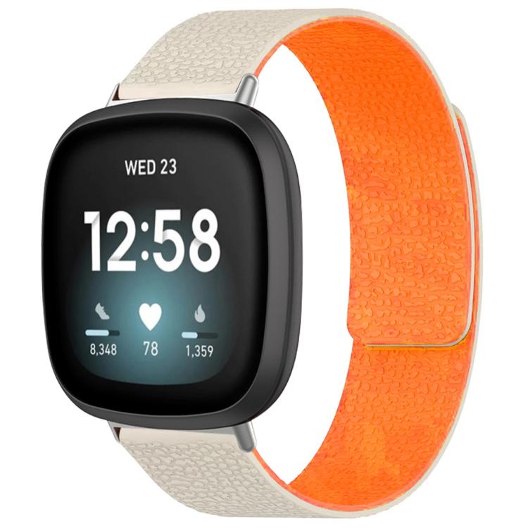 xDfind Litchi Texture Magnetic Silicone Watch Band, For Fitbit Charge 5 / Charge 6, For Fitbit Versa 4/Versa3/Sense2/Sense, For Fitbit Inspire 2 / Ace 3, For Fitbit Charge 4 / Charge 3