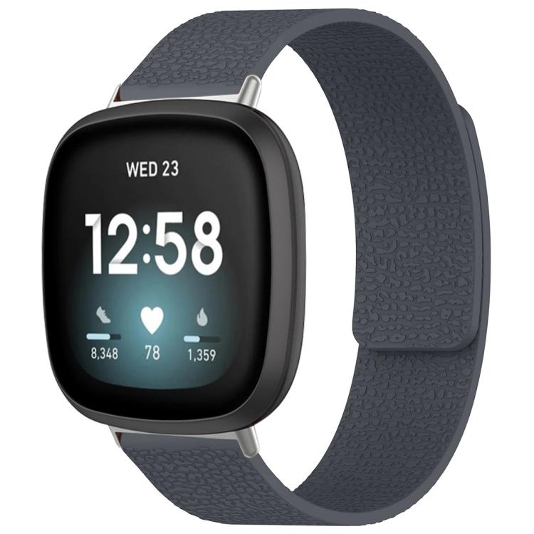 xDfind Litchi Texture Magnetic Silicone Watch Band, For Fitbit Charge 5 / Charge 6, For Fitbit Versa 4/Versa3/Sense2/Sense, For Fitbit Inspire 2 / Ace 3, For Fitbit Charge 4 / Charge 3