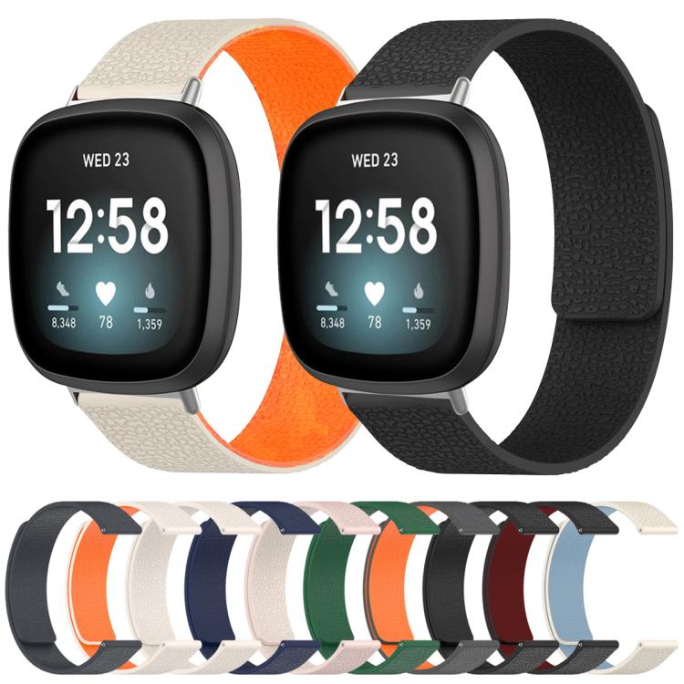 xDfind Litchi Texture Magnetic Silicone Watch Band, For Fitbit Charge 5 / Charge 6, For Fitbit Versa 4/Versa3/Sense2/Sense, For Fitbit Inspire 2 / Ace 3, For Fitbit Charge 4 / Charge 3