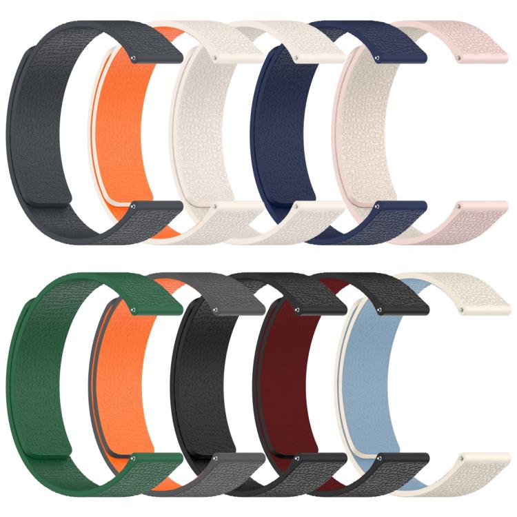 xDfind Litchi Texture Magnetic Silicone Watch Band, For Fitbit Charge 5 / Charge 6, For Fitbit Versa 4/Versa3/Sense2/Sense, For Fitbit Inspire 2 / Ace 3, For Fitbit Charge 4 / Charge 3