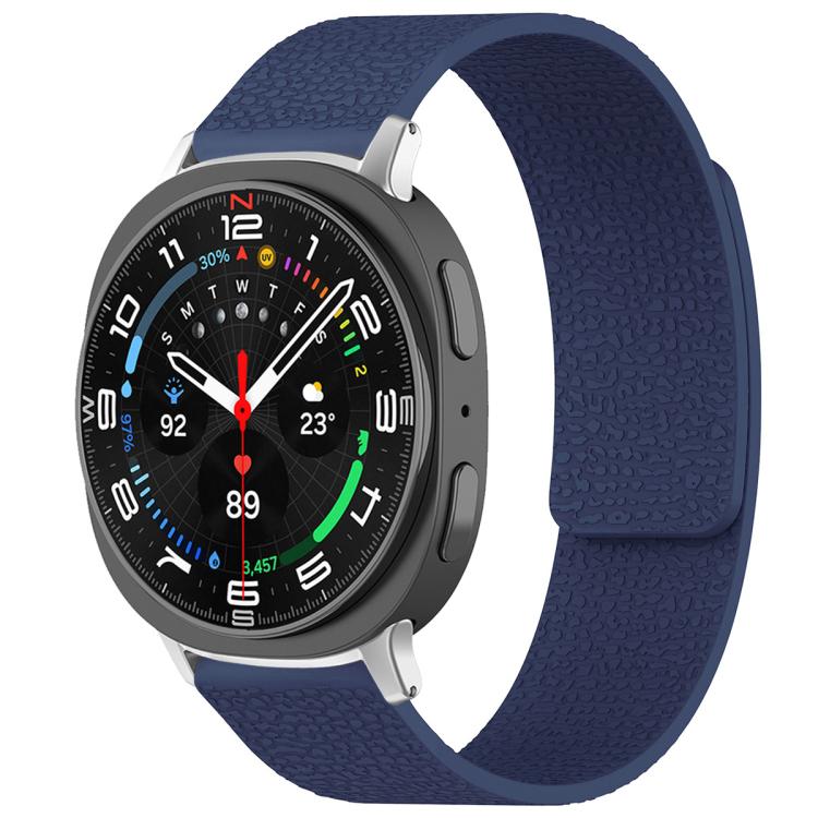 xDfind Litchi Texture Magnetic Silicone Watch Band, For Samsung Galaxy Watch Ultra/Ultra 2025, For Samsung Galaxy Watch8 / 8 Classic, For Samsung Galaxy Watch 7 / 6 / 5 / FE, For Samsung Galaxy Fit3 SM-R390