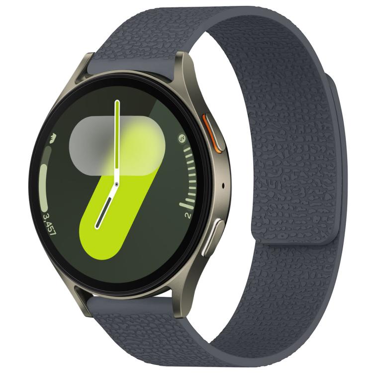 xDfind Litchi Texture Magnetic Silicone Watch Band, For Samsung Galaxy Watch Ultra/Ultra 2025, For Samsung Galaxy Watch8 / 8 Classic, For Samsung Galaxy Watch 7 / 6 / 5 / FE, For Samsung Galaxy Fit3 SM-R390