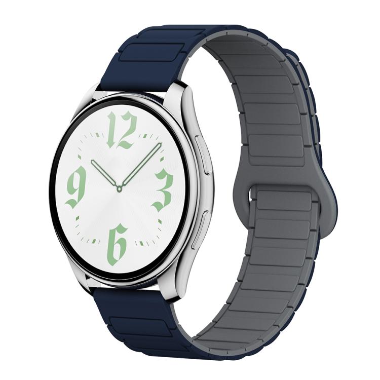 xDfind Reverse Buckle Tri-beads Magnetic Silicone Watch Band, 20mm, 22mm