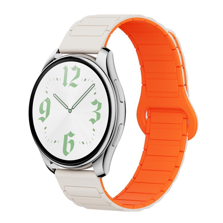 xDfind Reverse Buckle Tri-beads Magnetic Silicone Watch Band, 20mm, 22mm