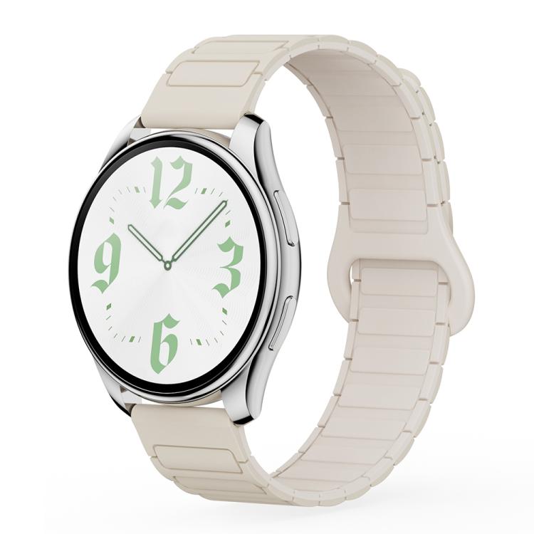 xDfind Reverse Buckle Tri-beads Magnetic Silicone Watch Band, 20mm, 22mm