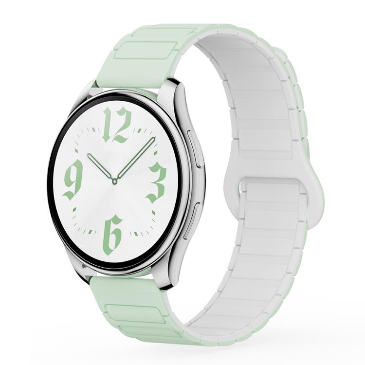 xDfind Reverse Buckle Tri-beads Magnetic Silicone Watch Band, 20mm, 22mm