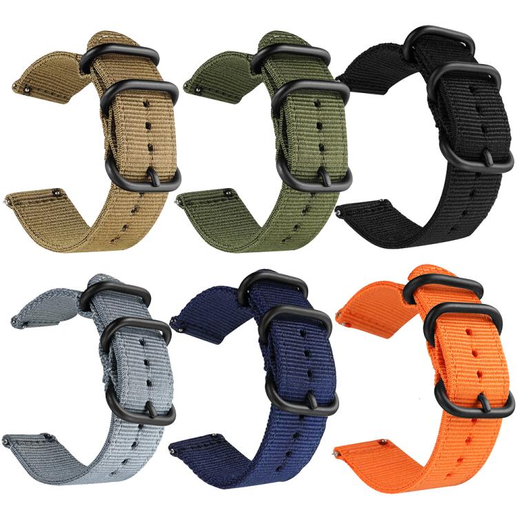 xDfind Ring Buckle Nylon Canvas Watch Band, For Garmin Fenix 8/7X/6X/5X 26mm, For Garmin Fenix 8/7/6/5 22mm, For Garmin Forerunner 235/220/620/630, For Garmin Forerunner 35 / 30 / 35J