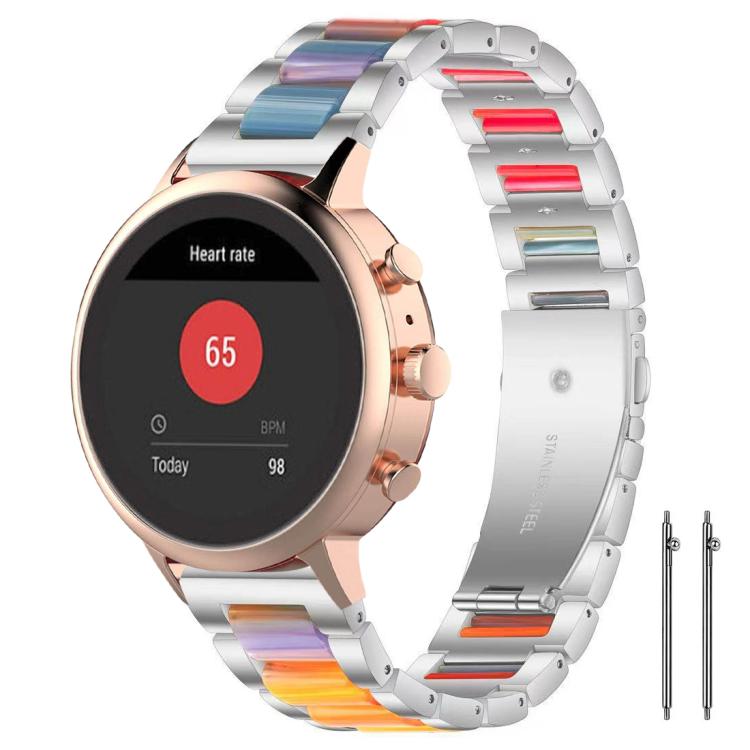 xDfind Three Beads Metal Resin Watch Band, 14mm, 18mm, 20mm
