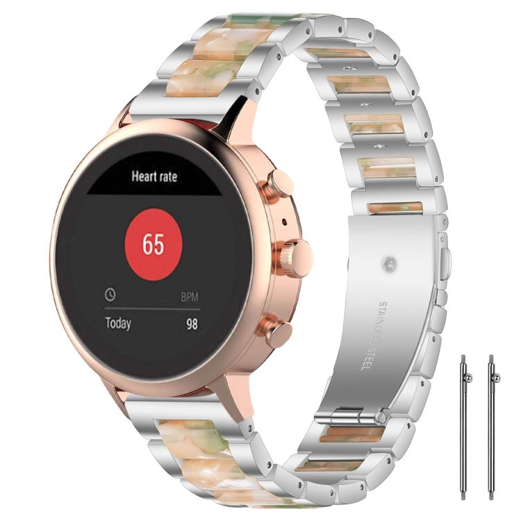 xDfind Three Beads Metal Resin Watch Band, 14mm, 18mm, 20mm