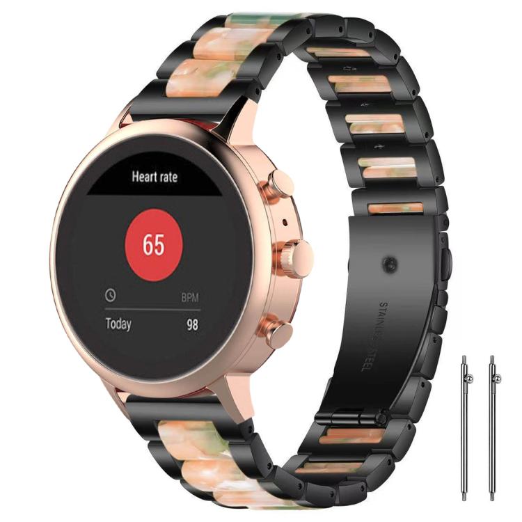 xDfind Three Beads Metal Resin Watch Band, 14mm, 18mm, 20mm