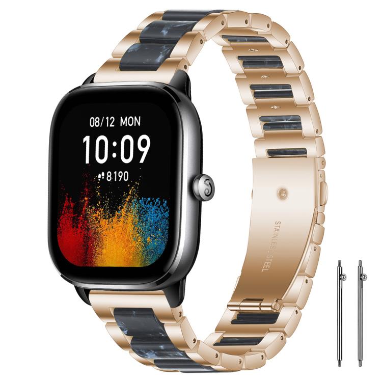 xDfind Three Beads Metal Resin Watch Band, 14mm, 20mm, 22mm, 18mm