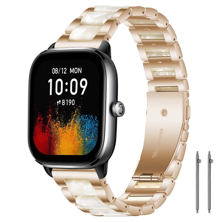 xDfind Three Beads Metal Resin Watch Band, 14mm, 18mm, 20mm