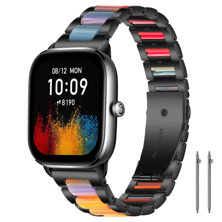 xDfind Three Beads Metal Resin Watch Band, 14mm, 18mm, 20mm