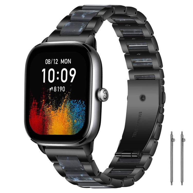 xDfind Three Beads Metal Resin Watch Band, 14mm, 18mm, 20mm