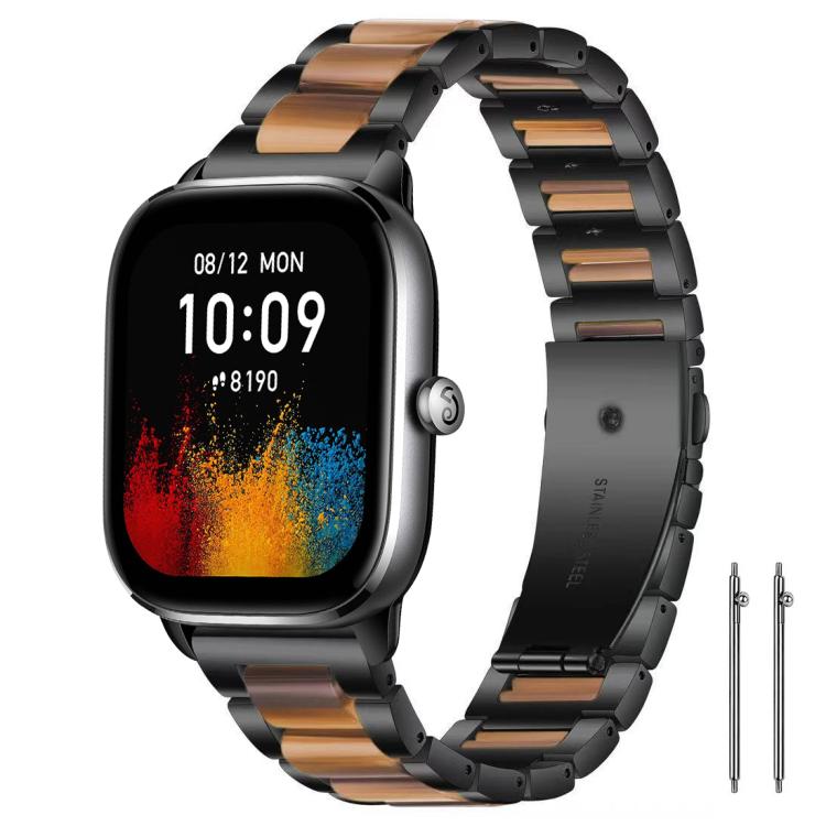 xDfind Three Beads Metal Resin Watch Band, 14mm, 18mm, 20mm