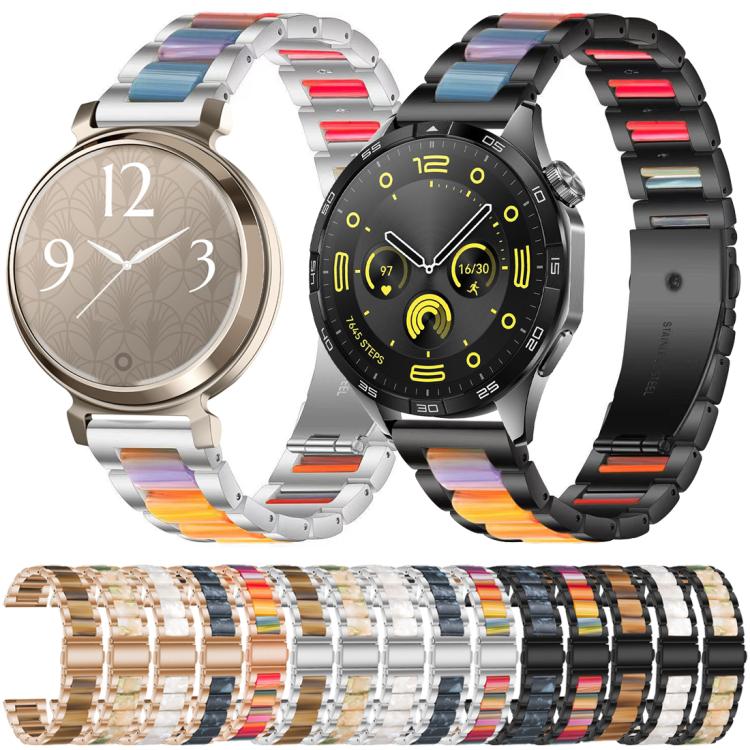 xDfind Three Beads Metal Resin Watch Band, 14mm, 18mm, 20mm