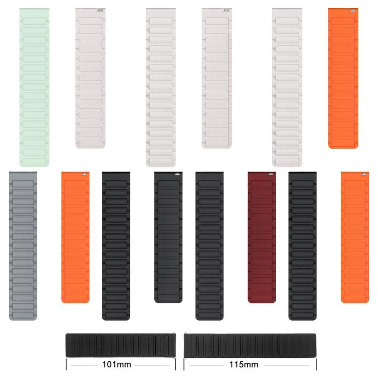 xDfind I-shaped Magnetic Silicone Watch Band, 14mm, 18mm, 22mm, 20mm