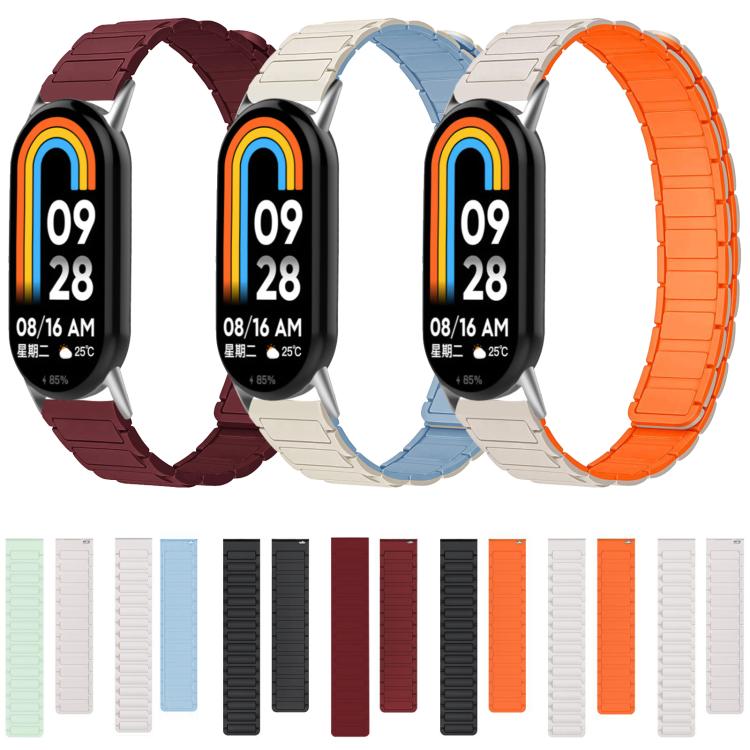 xDfind I-shaped Magnetic Silicone Watch Band, For Xiaomi Smart Band 10 / 9 / 8