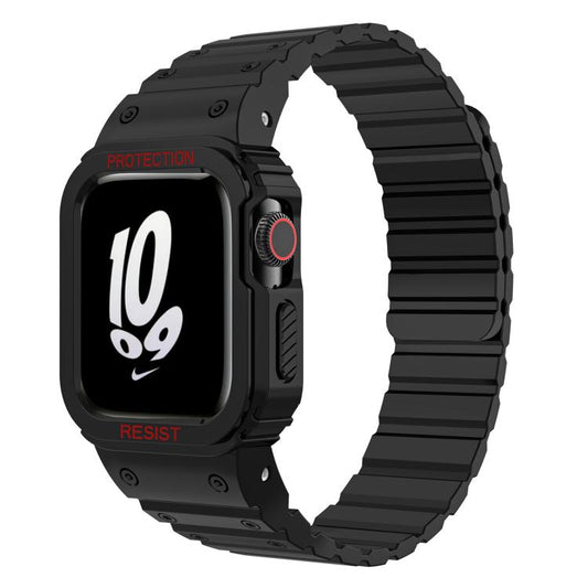 xDfind Magnetic Silicone Watch Band with Integrated Watch Cover, For Apple Watch Ultra 4 / 3 / 2 / 1 49mm, For Apple Watch 42 / 44 / 45mm