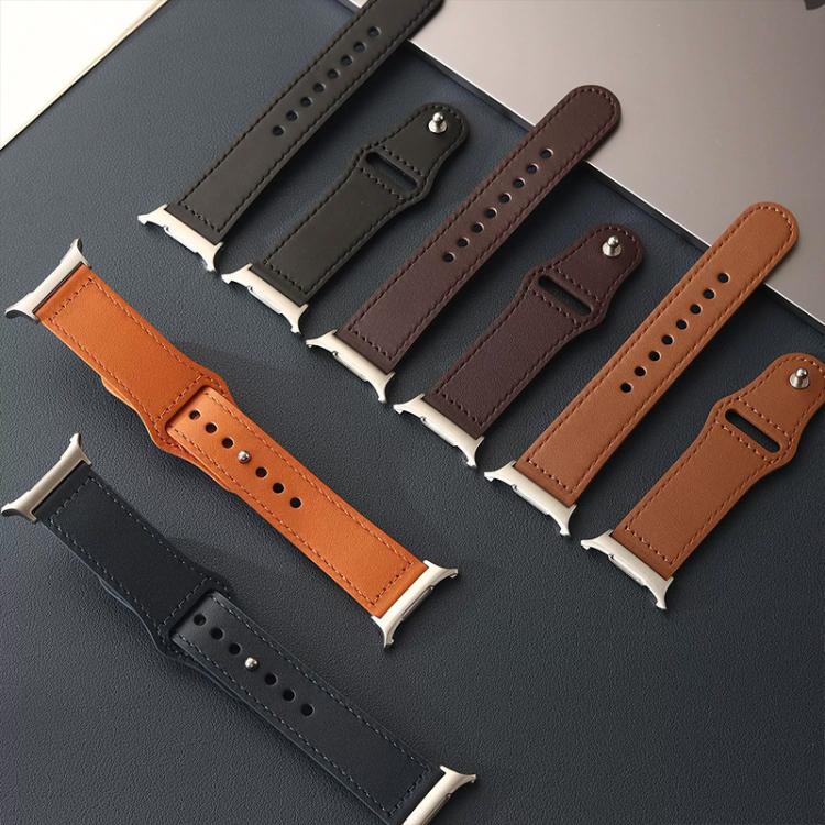 xDfind Rivet Buckle Genuine Leather Watch Band, For Amazfit T-Rex 3