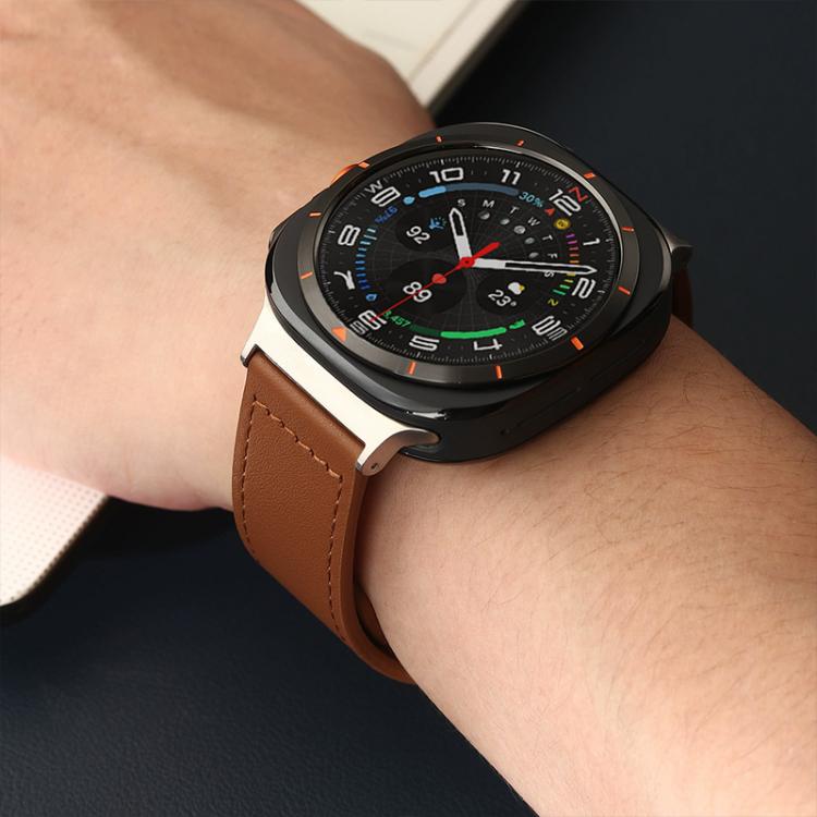 xDfind Rivet Buckle Genuine Leather Watch Band, For Amazfit T-Rex 3
