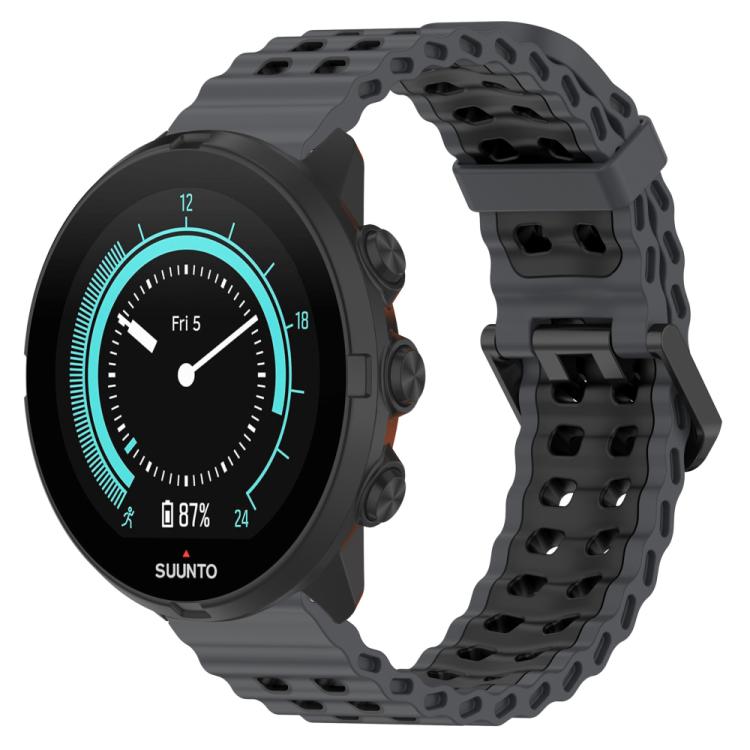 xDfind Ocean Dual Pin Buckle Silicone Watch Band, For Suunto 9 / 7 / Spartan Sport