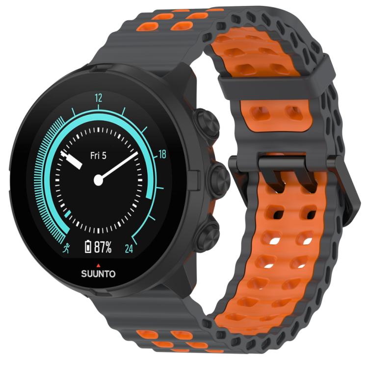 xDfind Ocean Dual Pin Buckle Silicone Watch Band, For Suunto 9 / 7 / Spartan Sport