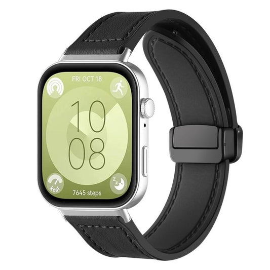 xDfind Crazy Horse Pattern Silicone Skin Magnetic Buckle Watch Band, For Huawei Watch Fit4 Pro / Fit4 / Fit3, For Huawei Watch D2