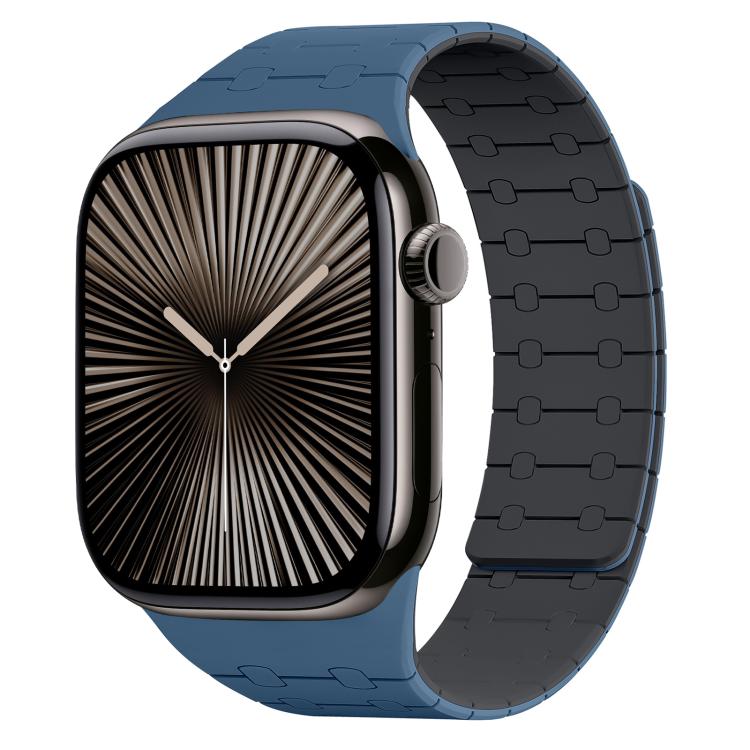 xDfind Contrasting Colors Magnetic Silicone Watch Band, For Apple Watch 42 / 44 / 45 / 46 / 49mm, For Apple Watch 38 / 40 / 41 / S10 42mm