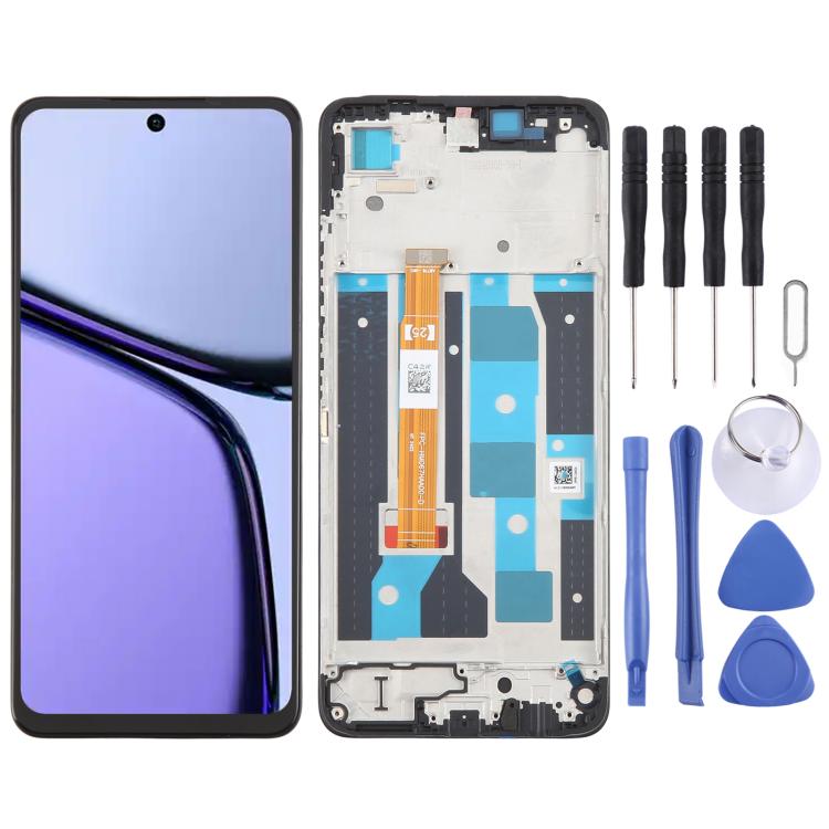 OEM LCD Screen Digitizer Full Assembly with Frame, For Realme 14x India, For Realme 14x RMX5020, For Realme C75 4G RMX3941, For Realme C65s, For Realme C65 5G, For Realme C61 4G RMX3939 RMX3930, For Realme Narzo N63 4G, For Realme C63 4G               ...