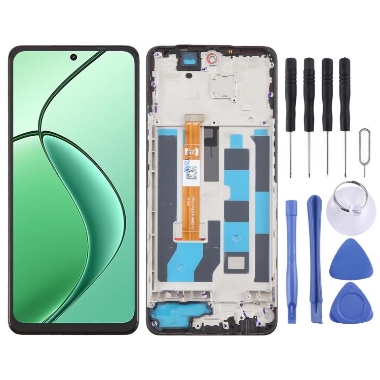 OEM LCD Screen Digitizer Full Assembly with Frame, For Realme 14x India, For Realme 14x RMX5020, For Realme C75 4G RMX3941, For Realme C65s, For Realme C65 5G, For Realme C61 4G RMX3939 RMX3930, For Realme Narzo N63 4G, For Realme C63 4G               ...