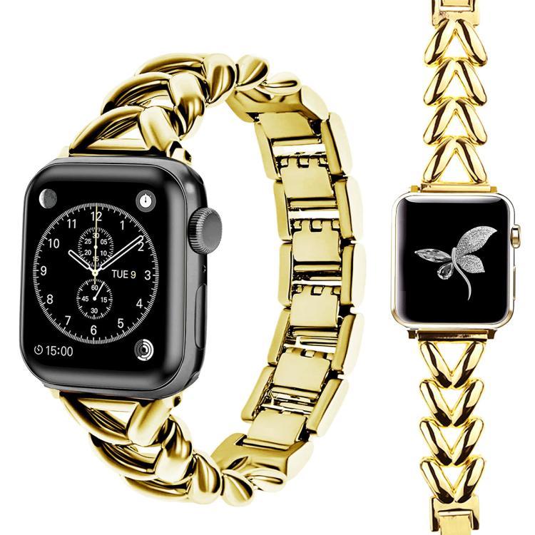 xDfind V-shaped Metal Watch Band, For Apple Watch 42 / 44 / 45 / 46 / 49mm, For Apple Watch 38 / 40 / 41 / S10 42mm