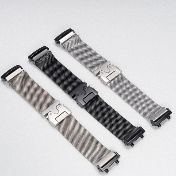 Parachute Snap Buckle Milanese Titanium Alloy Watch Band, For  Amazfit T-Rex 3, For  Amazfit T-Rex 2, For Amazfit T-Rex Pro
