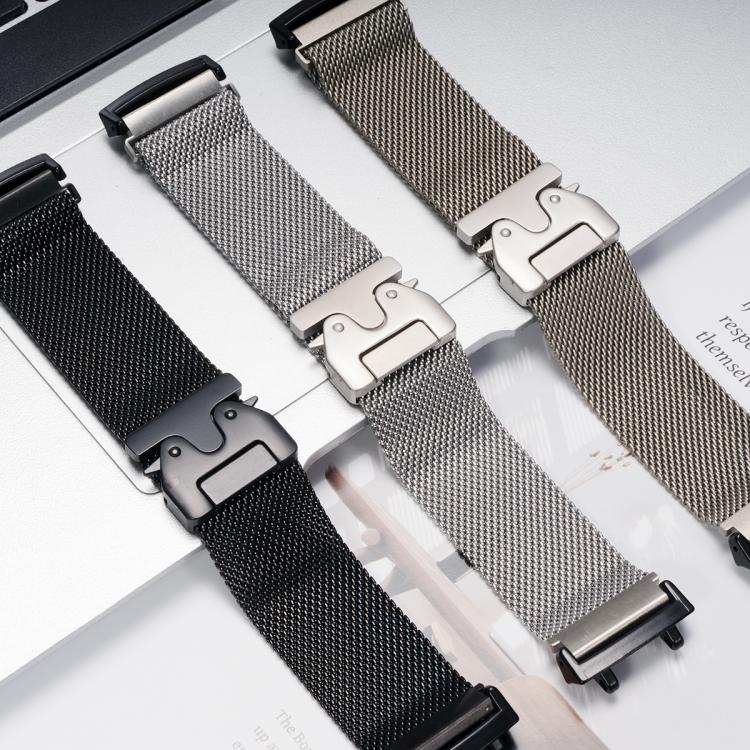 Parachute Snap Buckle Milanese Titanium Alloy Watch Band, For  Amazfit T-Rex 3, For  Amazfit T-Rex 2, For Amazfit T-Rex Pro
