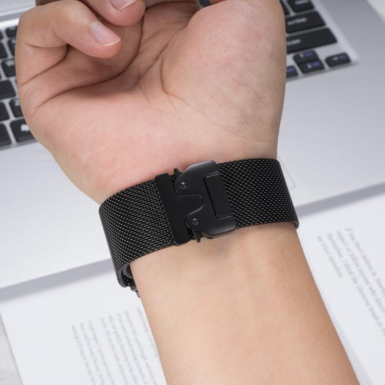 Parachute Snap Buckle Milanese Titanium Alloy Watch Band, For  Amazfit T-Rex 3, For  Amazfit T-Rex 2, For Amazfit T-Rex Pro